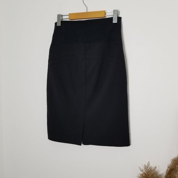 Thyme Maternity Cotton Blend Black Skirt Pregnancy Businesses Casual Size XS - Picture 4 of 7